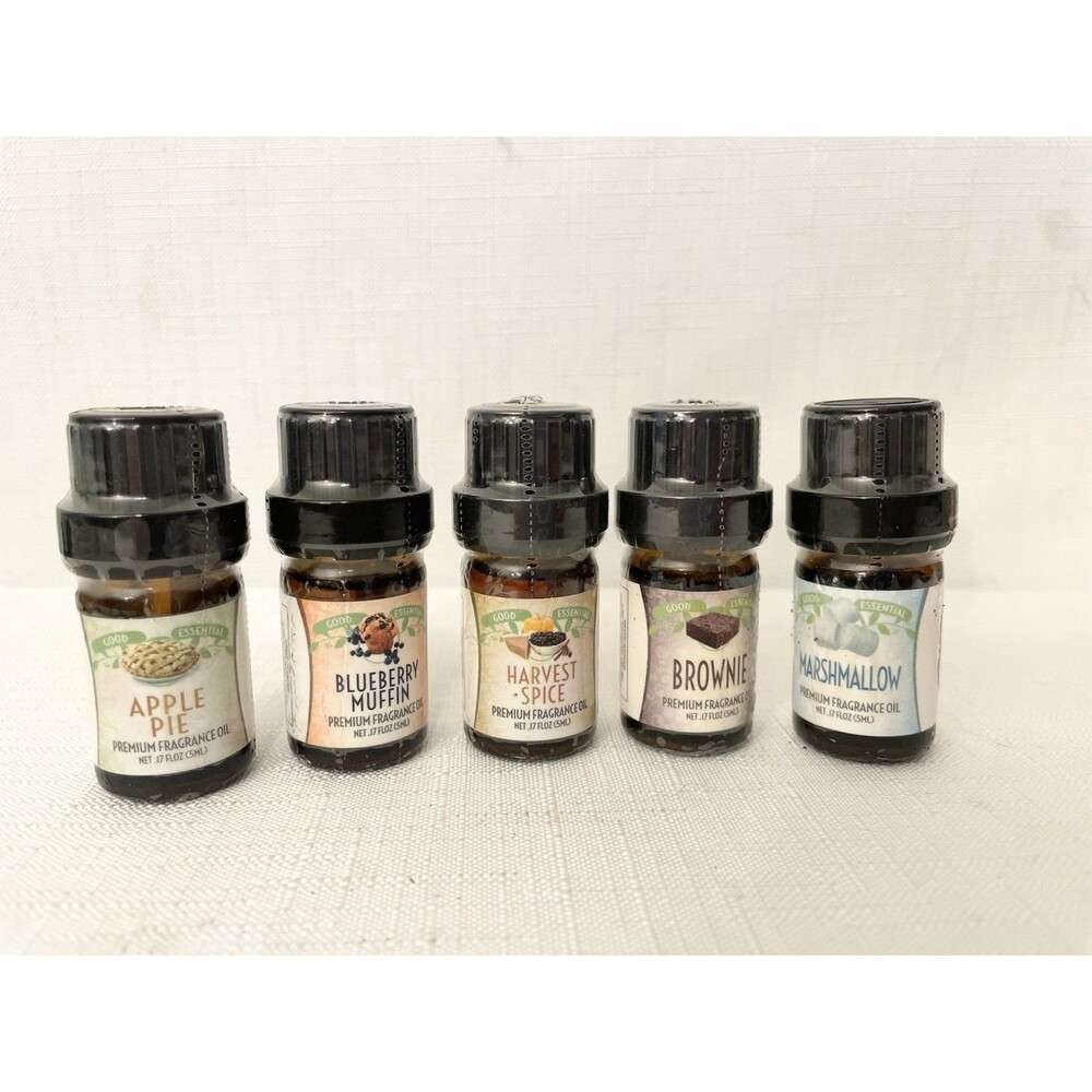 (5) Essential Oil Set Dessert Scented Marshmallow Apple Pie Brownie 5ml .17 oz